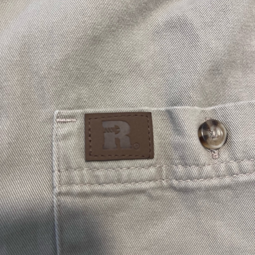 Wrangler Riggs Workwear Button Down Shirt Khaki Cotton Work Shirt Mens - Picture 6 of 12